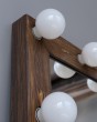 Зеркало в деревянной раме с  лампочками "Грецкий орех" — предпросмотр изображения 5