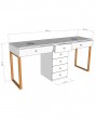 Маникюрный стол для двух мастеров серый с вытяжкой MAX ULTIMATE VII — предпросмотр изображения 4