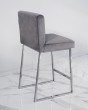 Барный стул визажиста хром - графитовый серый — предпросмотр изображения 2