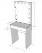 Гримерный стол дуб 80 см — предпросмотр изображения 9
