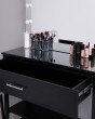 Гримерный стол для визажиста черный 110 см light — предпросмотр изображения 3