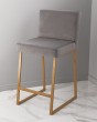 Барный стул визажиста золотой-графитовый серый