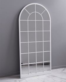 Зеркало-окно в виде арки белое 190х90 см