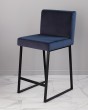 Барный стул визажиста темно-синий-черный — предпросмотр изображения 2