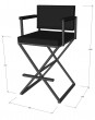 Режиссерский барный стул голубой-черный — предпросмотр изображения 5