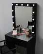 Гримерный стол с зеркалом черный 80 см — предпросмотр изображения 3
