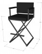 Режиссерский стул черный + хром — предпросмотр изображения 5
