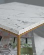 Кофейный столик с мраморной столешницей золотой — предпросмотр изображения 3