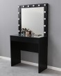 Гримерный стол с зеркалом черный 100 см — предпросмотр изображения 1