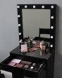 Гримерный стол с зеркалом черный 80 см — предпросмотр изображения 1
