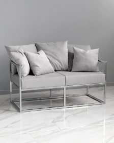 Фото дивана для салона красоты светло-серого Johny Wood