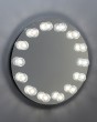 Фото круглого гримерного зеркала с лампочками Johny Wood 0792 2