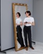 Зеркало в деревянной раме с лампочками "Копченый дуб" — предпросмотр изображения 5