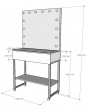 Гримерный стол для визажиста белый 100 см — предпросмотр изображения 4