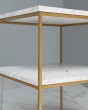 Кофейный столик с мраморной столешницей золотой — предпросмотр изображения 4