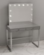 Гримерный столик Plus на металлических ножках с зеркалом L e14 серый-пыльный — предпросмотр изображения 1