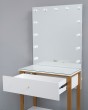 Гримерный стол для визажиста белый+ золото 80 см light — предпросмотр изображения 3