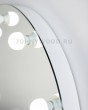 Круглое гримерное зеркало белое 70 см, е14 — предпросмотр изображения 4