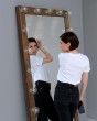 Зеркало в деревянной раме с  лампочками "Грецкий орех" — предпросмотр изображения 7