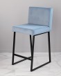 Барный стул визажиста голубой-черный — предпросмотр изображения 2