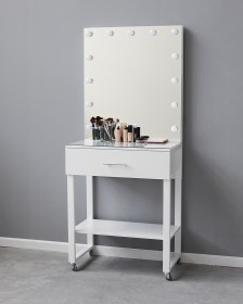 Гримерный стол для визажиста белый 80 см