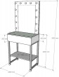 Гримерный стол визажиста бетон в раме 80 см — предпросмотр изображения 10