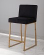 Барный стул визажиста черный-золотой — предпросмотр изображения 1