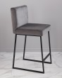 Барный стул визажиста графитовый серый-черный — предпросмотр изображения 1