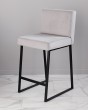 Барный стул визажиста черный-светло-серый