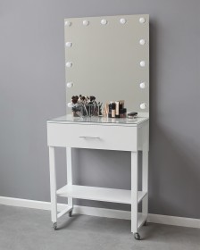 Гримерный стол для визажиста белый 80 см light