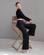 Барный стул для визажиста / бровиста розовый-золотой — предпросмотр изображения 2