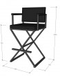 Режиссерский барный стул голубой-черный — предпросмотр изображения 5