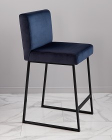 Барный стул визажиста темно-синий-черный