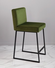 Барный стул визажиста зеленый-черный