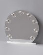 Круглое гримерное зеркало на подставке белое 70 см
