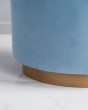 Пуф цилиндр голубой на золотом основании — предпросмотр изображения 2