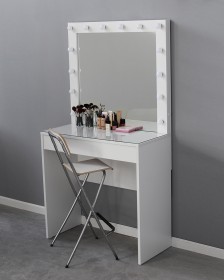 Гримерный стол с зеркалом белый 100 см