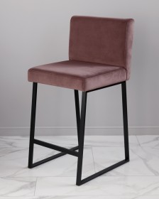 Барный стул визажиста коричневый-черный