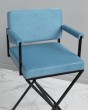 Режиссерский барный стул голубой-черный — предпросмотр изображения 3