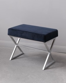 Фото стула для макияжа синий-серебро Johny Wood