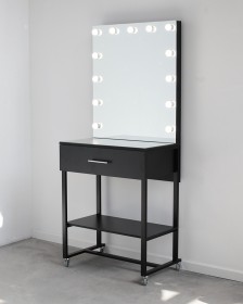 Гримерный стол для визажиста черный 80 см