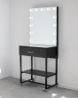 Гримерный стол для визажиста черный 80 см — предпросмотр изображения 1