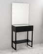 Гримерный стол для визажиста черный 80 см light — предпросмотр изображения 4