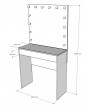 Гримерный стол белый 100 см Light — предпросмотр изображения 4