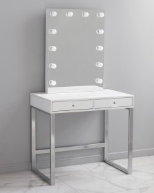 Гримерный столик Mini на металлических ножках с зеркалом М e14
