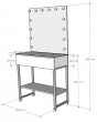 Гримерный стол для визажиста черный 100 см — предпросмотр изображения 8