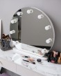 Круглое гримерное зеркало на подставке белое 70 см — предпросмотр изображения 5