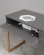 Маникюрный стол с вытяжкой для двух мастеров серый — предпросмотр изображения 5