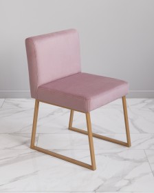 Фото стула со спинкой розового - золотого Johny Wood