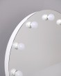 Круглое гримерное зеркало на подставке белое 70 см — предпросмотр изображения 3